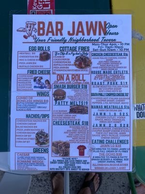 Menu photo 5 Bar Jawn Philadelphia, PA