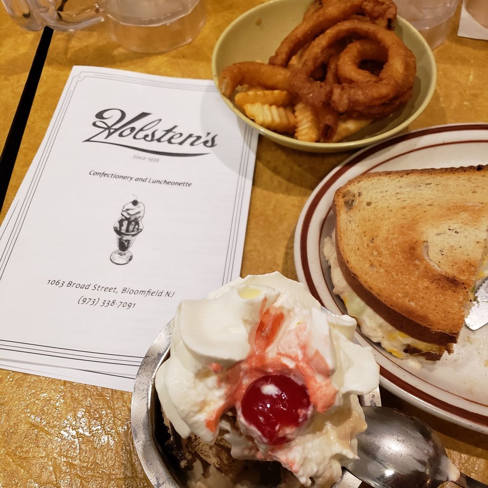 Holsten's - Tuna melt, coffee chip ice cream and onion rings. - Candy Stores Near Me - Bloomfield, New Jersey Holsten's - Tuna melt, coffee chip ice cream and onion rings. - Candy Stores Near Me - Bloomfield, New Jersey