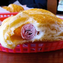 Get the ham and cheese croissant, like the one here. Get the ham and cheese croissant, like the one here.