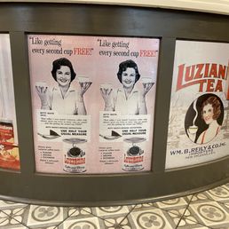 Historical ads around the room - featuring Betty White Historical ads around the room - featuring Betty White