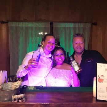 All Beverage Catering - Behind the bar with our bartender. Bar setup - Bartenders Near Me
