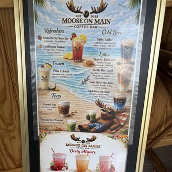 Moose On Main - Menu - Coffee & Tea Near Me - Liberty, South Carolina