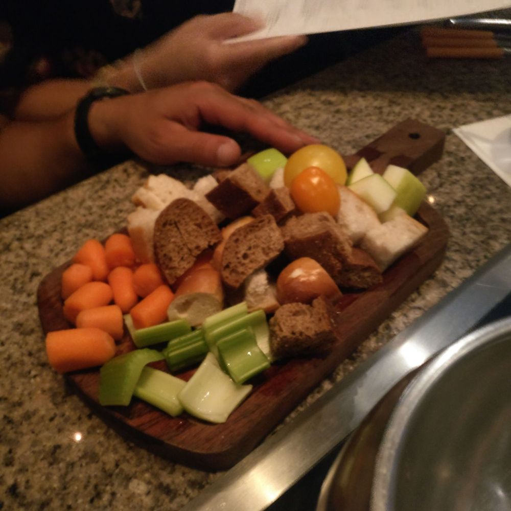 The Melting Pot - Cheese course veggies - Fondue Near Me - Kennesaw, Georgia The Melting Pot - Cheese course veggies - Fondue Near Me - Kennesaw, Georgia