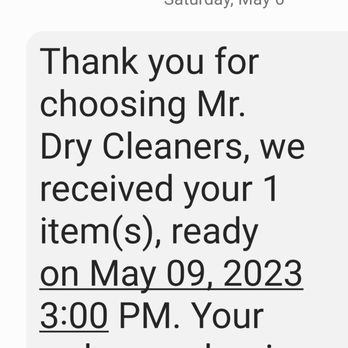 Mr Dry Cleaners - Handy text message service reminder :) - Dry Cleaning Near Me - South Jordan, Utah Mr Dry Cleaners - Handy text message service reminder :) - Dry Cleaning Near Me - South Jordan, Utah