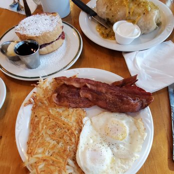 The Pump Cafe - Stuffed French toast, eggs and bacon, & breakfast burrito - Breakfast & Brunch Near Me - Springfield, Oregon