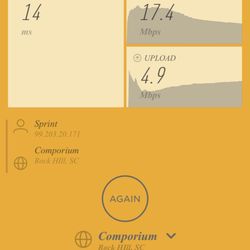 Comporium - This is my speed test this morning