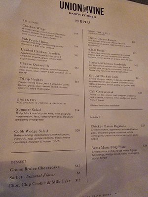 Menu photo 1 Union & Vine Atascadero, CA Menu photo 1 Union & Vine Atascadero, CA