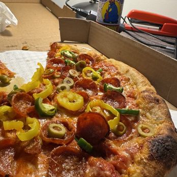 Zepeddie's Pizzeria - Started scarfing before taking a pic of the finished product. Solid, solid pizza. You can't go wrong with ordering from this spot. - Pizza Near Me - Charlotte, North Carolina Zepeddie's Pizzeria - Started scarfing before taking a pic of the finished product. Solid, solid pizza. You can't go wrong with ordering from this spot. - Pizza Near Me - Charlotte, North Carolina
