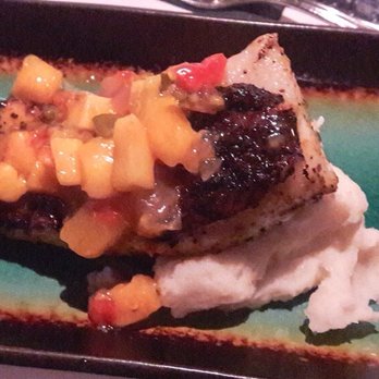 Bonefish Grill - Sea bass with mango on top - Seafood Near Me - Virginia Beach, Virginia Bonefish Grill - Sea bass with mango on top - Seafood Near Me - Virginia Beach, Virginia