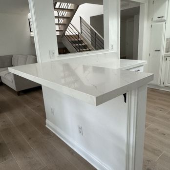 MDN Tile Company - Kitchen Remodel: Extended countertop over existing kitchen wall to create a bar top in the dining room - Flooring Near Me - Banning, California MDN Tile Company - Kitchen Remodel: Extended countertop over existing kitchen wall to create a bar top in the dining room - Flooring Near Me - Banning, California