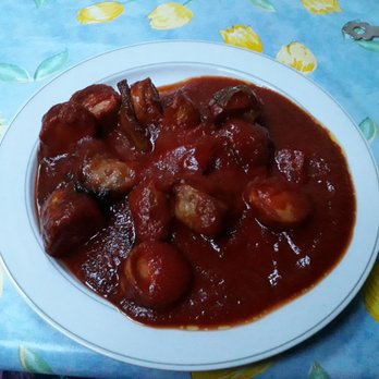 Imbiss Kemmet - Abendessen: Fleischspieß und Currywurst - Food Stands Near Me - Berlin, BE