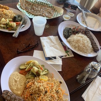 Express Kabob - Potato bolani, kubideh combo with kabuli rice, chicken kebab with rice - Afghan Near Me - Plano, Texas
