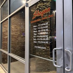 Shogun Japanese Grill & Sushi Bar - Hours