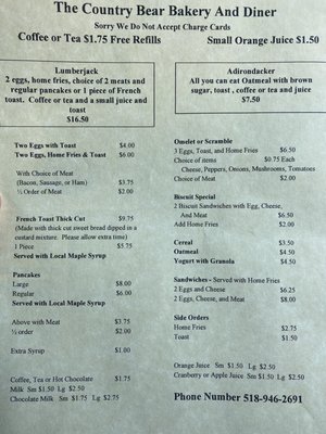 Menu photo 4 The Country Bear Wilmington, NY Menu photo 4 The Country Bear Wilmington, NY