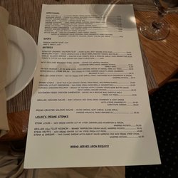 Louie's On The Avenue - Menu