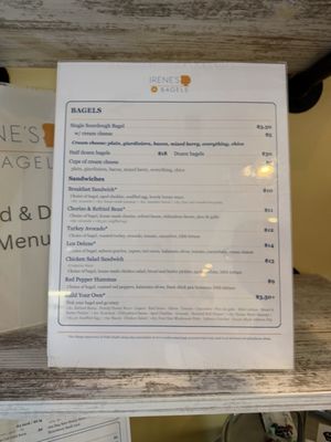 Menu photo 2 Irene’s Bagels Chicago, IL Menu photo 2 Irene’s Bagels Chicago, IL