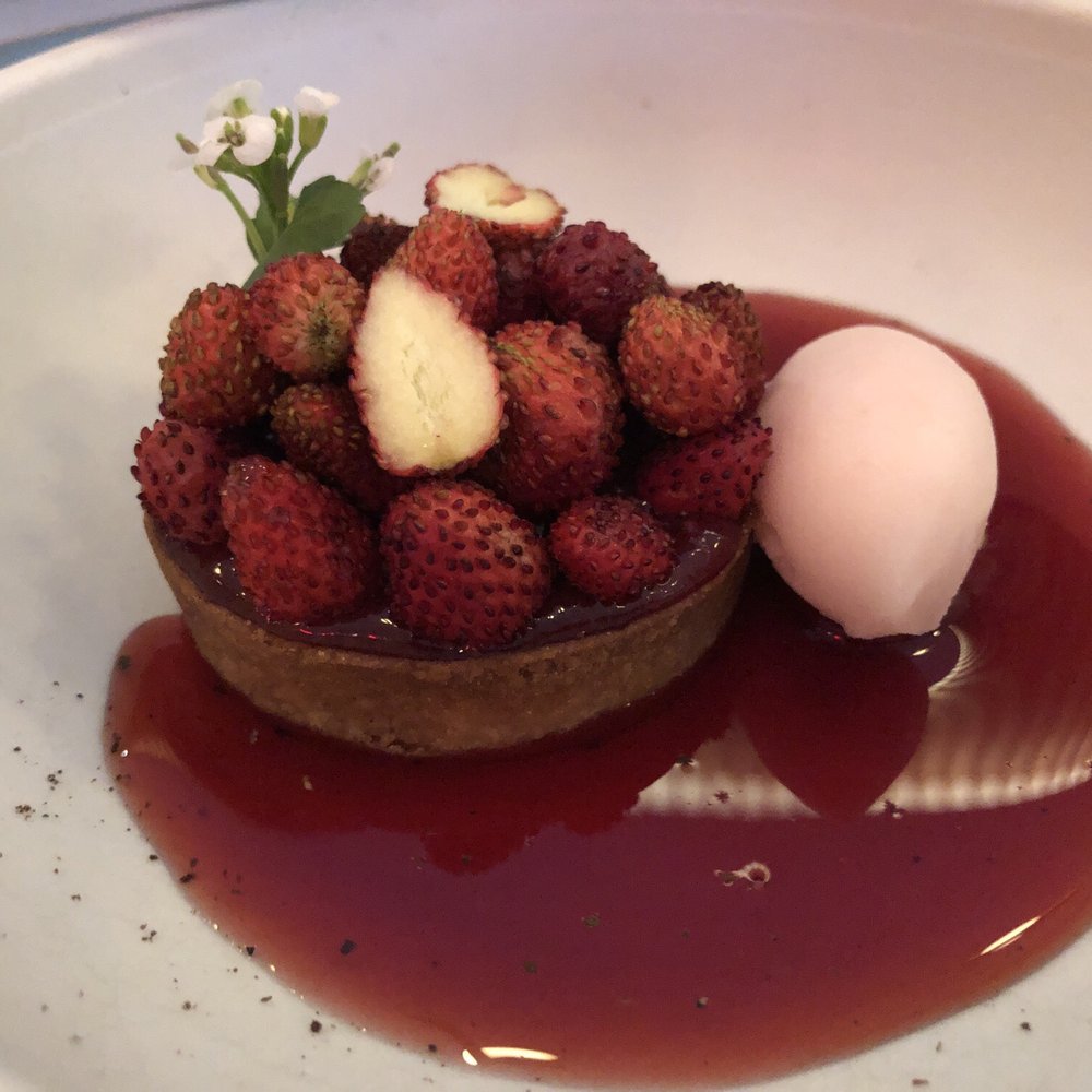 Jungsik - Wild strawberry tart - Korean Near Me - New York, New York Jungsik - Wild strawberry tart - Korean Near Me - New York, New York