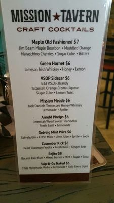 Menu photo 4 Mission Tavern Merrifield, MN