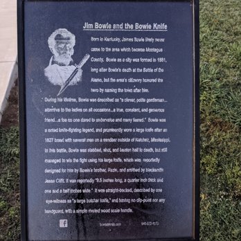 World's Largest Bowie Knife - History of the namesake - Landmarks & Historical Buildings Near Me - Bowie, Texas