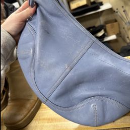 Before and after -- leather repair Before and after -- leather repair