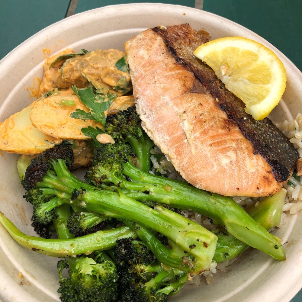 Dig Inn - Wild Alaskan Salmon with Brown Rice, Broccoli, and Potatoes ($14.11) - New American Near Me - New York, New York