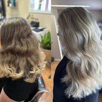 Magnolia Hair Studio - Did a full foilayage on this thick haired beauty to brighten her up - Hair Stylists Near Me - Sylvania , Ohio Magnolia Hair Studio - Did a full foilayage on this thick haired beauty to brighten her up - Hair Stylists Near Me - Sylvania , Ohio