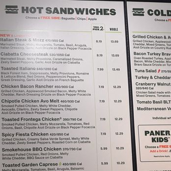 Panera Bread - Menu - Soup Near Me - Edison, New Jersey