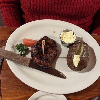 Whispering Woods Grill - Sirloin and baked potato - Steakhouses Near Me - Jordan, Arkansas Whispering Woods Grill - Sirloin and baked potato - Steakhouses Near Me - Jordan, Arkansas