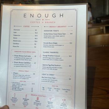 Enough Coffee And Bar - Menu - Cocktail Bars Near Me - Fairfield, California