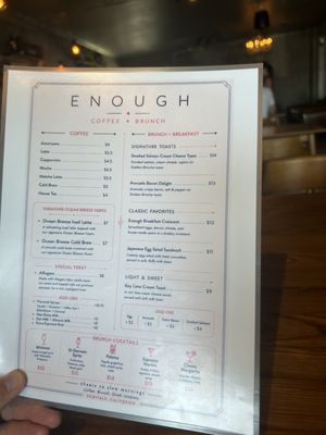 Menu photo 3 Enough Coffee And Bar Fairfield, CA