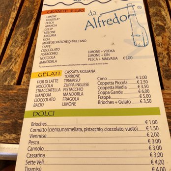Da Alfredo - Menu - Seafood Near Me - Lingua, Maine