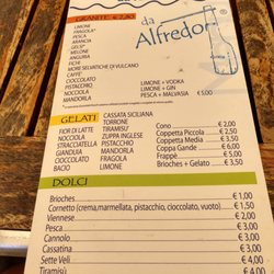 Da Alfredo - Menu
