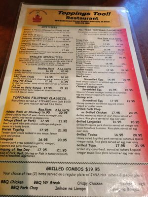 Menu photo 5 Toppings Too Restaurant Union City, CA Menu photo 5 Toppings Too Restaurant Union City, CA