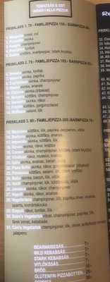 Menu photo 4 Pizzeria Del Piero Göteborg, O