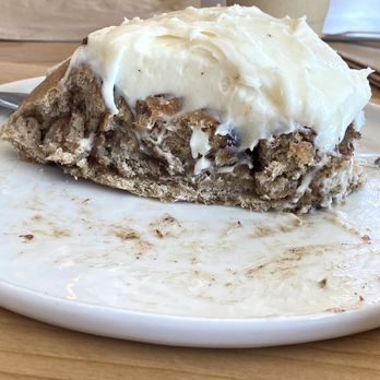 MoJoe's - Halfway through the super satisfying cinnamon roll - Coffee & Tea Near Me - Roseville, California MoJoe's - Halfway through the super satisfying cinnamon roll - Coffee & Tea Near Me - Roseville, California