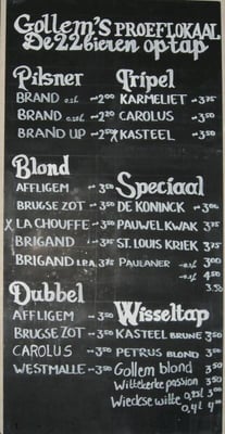 Menu photo 7 Gollem's Proeflokaal Amsterdam, NH