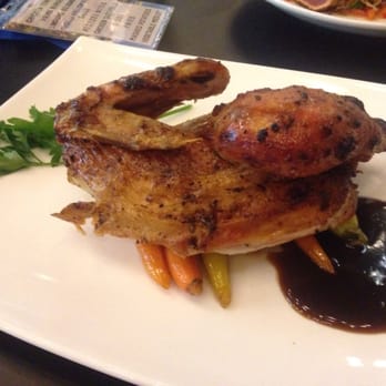 The Woods Jupiter - Roasted chicken.  Love that it's free-range...or was a little while ago, I guess.  But it could use a special, flavorful rub. - New American Near Me - Jupiter, Florida