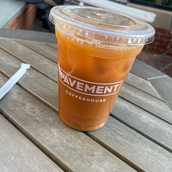 Pavement Coffeehouse - iced apple cider + chaider - Coffee & Tea Near Me - Boston, Massachusetts Pavement Coffeehouse - iced apple cider + chaider - Coffee & Tea Near Me - Boston, Massachusetts