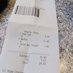 Winners Inn Casino - $11.95 for plate of so-so nachos.
