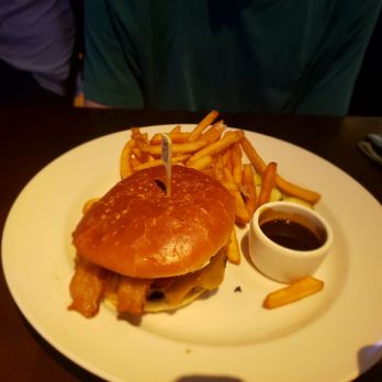 Yard House - BBQ bacon burger with fries - New American Near Me - San Antonio, Texas Yard House - BBQ bacon burger with fries - New American Near Me - San Antonio, Texas