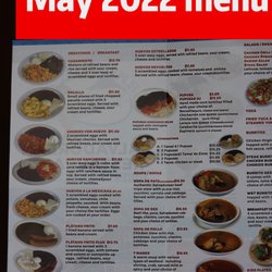 El Pulgarcito III - Menu as of May 2022
