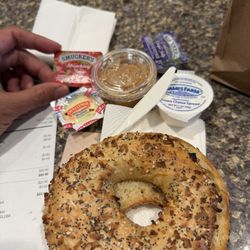 The Coffee Grove - Simply Delicious bagel here with peanut butter