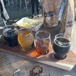 Buffalo Rock Brewing - Flight and free popcorn too.