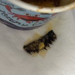 Taken the eyelash out of the to go bowl