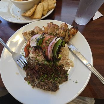 Firepit Rotisserie and Grill - Beef Kafta and chicken kabobs platter - Italian Near Me - Hanover, Pennsylvania