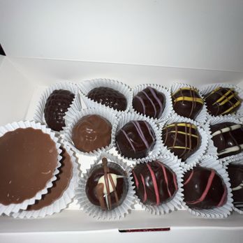 Sweet on Chocolate - PB cups, raspberry creams, Coconut Cluster, Nutella truffle, PB truffle, Blackberry truffle, Cookies and Cream truffle, Raspberry truffle - Candy Stores Near Me - Syracuse, New York Sweet on Chocolate - PB cups, raspberry creams, Coconut Cluster, Nutella truffle, PB truffle, Blackberry truffle, Cookies and Cream truffle, Raspberry truffle - Candy Stores Near Me - Syracuse, New York