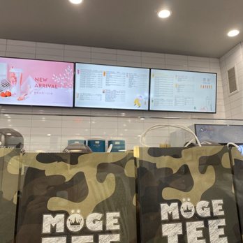 Moge Tee Tysons Corner - Menu but prints are so small - Bubble Tea Near Me - Tysons Corner, Virginia