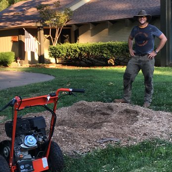 Jennings' Tree Service - After a grueling stump grinding session! This WAS a Silverleaf Maple. Located in Enid, OK. - Tree Services Near Me Jennings' Tree Service - After a grueling stump grinding session! This WAS a Silverleaf Maple. Located in Enid, OK. - Tree Services Near Me