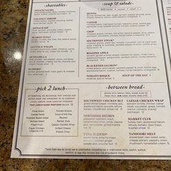 Minervas - Front of menu