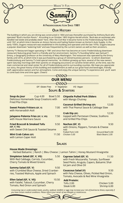 Menu photo 3 Sammy T's Fredericksburg, VA